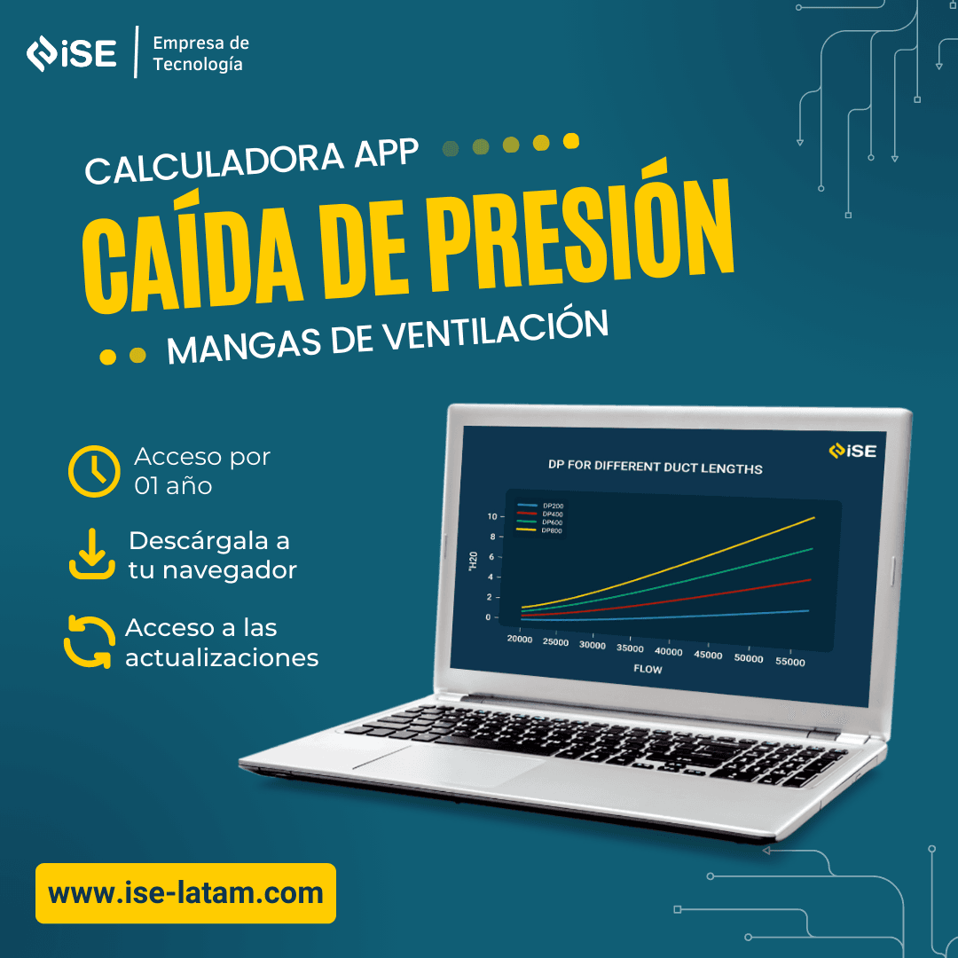 Calculadora de Caída de Presión de Mangas de Ventilación